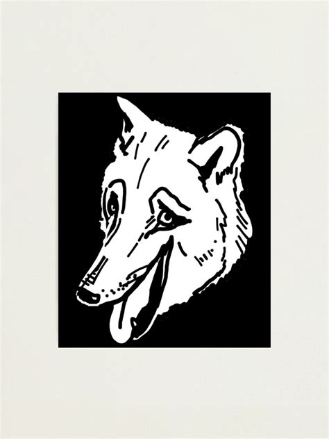 Laughing Wolf Meme Photographic Print For Sale By Sketchnkustom