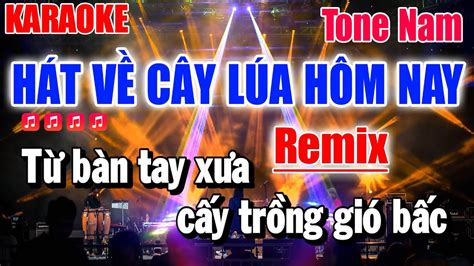 Karaoke Hát Về Cây Lúa Hôm Nay Remix Tone Nam Beat Cực Hay Thanh