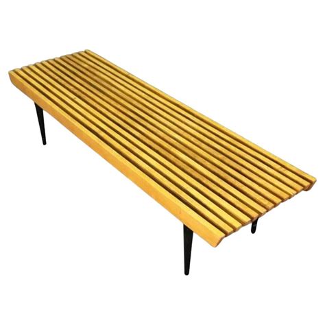 Mid Century Slat Bench Or Coffee Table For Sale At 1stdibs