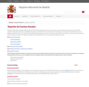 Dep Sito De Cuentas Anuales En El Registro Mercantil