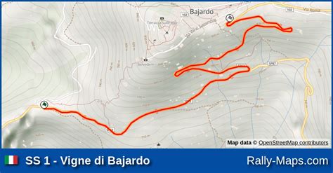 SS 1 Vigne Di Bajardo Stage Map Rallye Sanremo 2023 CIAR