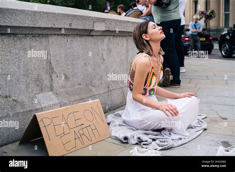 London Uk July 24 2021 Peace On Earth A Beautiful Young Peace