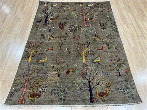 natural tree  life rug tree rug birds rug woolen rug
