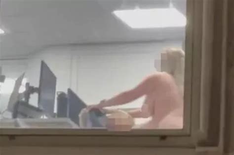 Moment Randy Office Workers Caught Having Sex On Chair In Full View Of Busy Street The Mirror