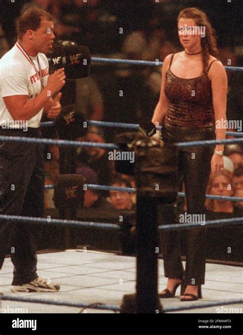 Kurt Angle Stephanie McMahon 1999 By John Barrett/PHOTOlink Stock Photo ...