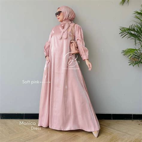 Jual DYN Basic Monica Dress Dress Simple Free Hijab Shopee Indonesia