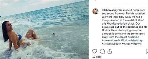 Instagram Users Blasted For Posting Sexy Bikini Snaps On Hurricane Dorian Beaches Daily Star