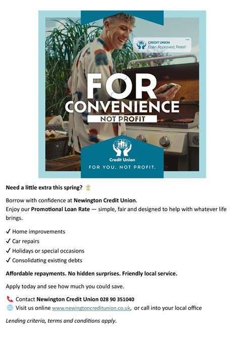 Newington Credit Union promotes 7.23% APR loan rate with flexible ways