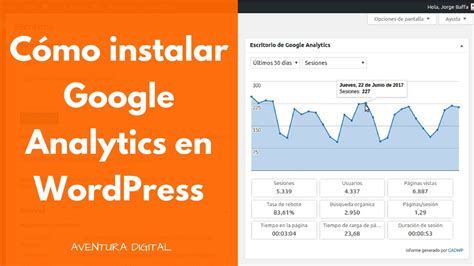 Cómo instalar Google Analytics en WordPress YouTube