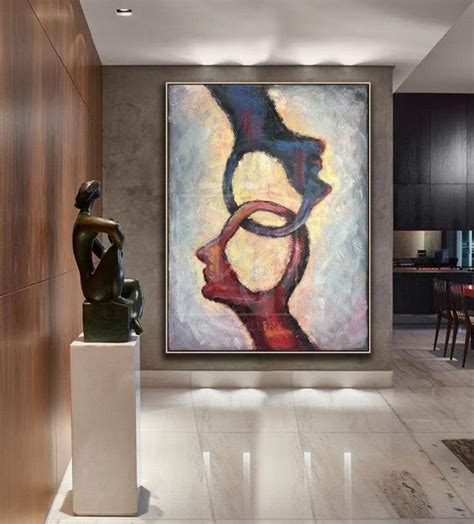 Human Abstract Painting Large Abstract Acrylic Painting On Canvas Figurative Modern Art ...