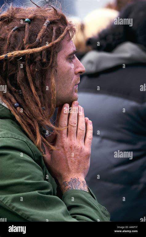 A Protester At The Anti Globalisation Riots During 55th Annual Meeting