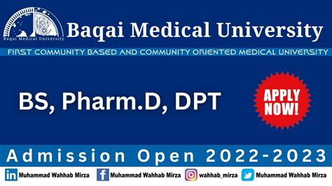 Baqai Medical University Admissions How To Apply Online Bmu