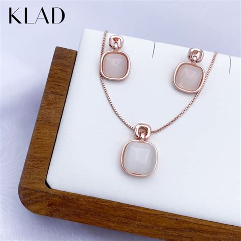 KLAD Caroleen Jewelry Set Necklace Earrings Cat S Eye Collection