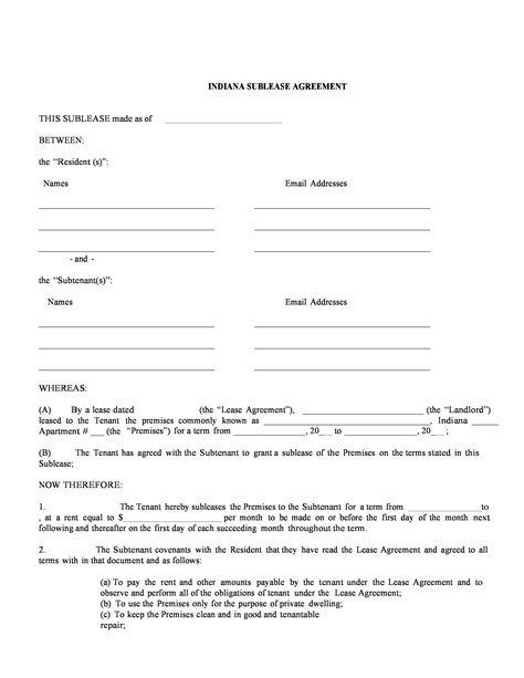 40 Professional Sublease Agreement Templates Forms ᐅ TemplateLab