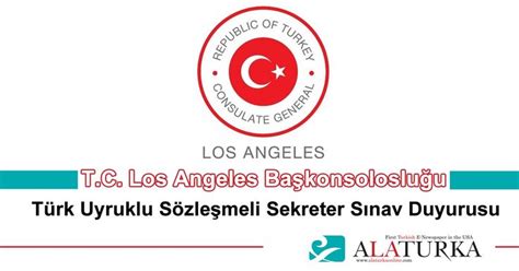 T Rk Uyruklu S Zle Meli Sekreter S Nav Duyurusu Los Angeles Ikago