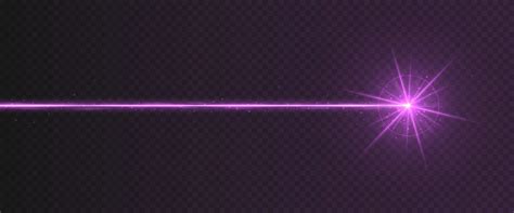 purple laser beam light effect isolated  transparent background