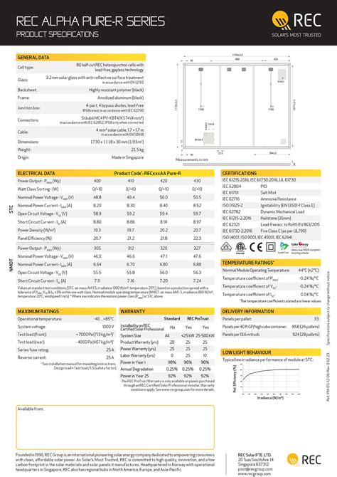 Rec W Pure R Alpha Series Supermax Solar