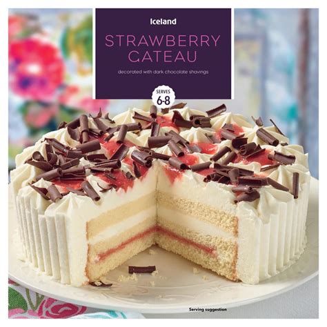 Iceland Strawberry Gateau Serves 6 8 600g Desserts Iceland Foods