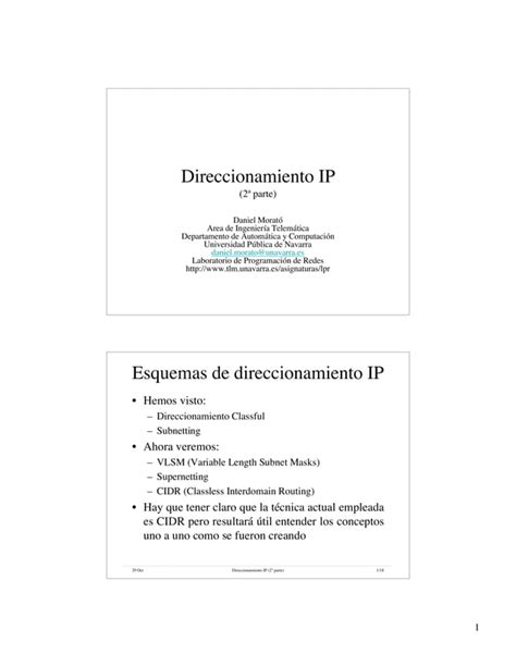 Direccionamiento Ip Supernetting Vlsm Cidr Pdf