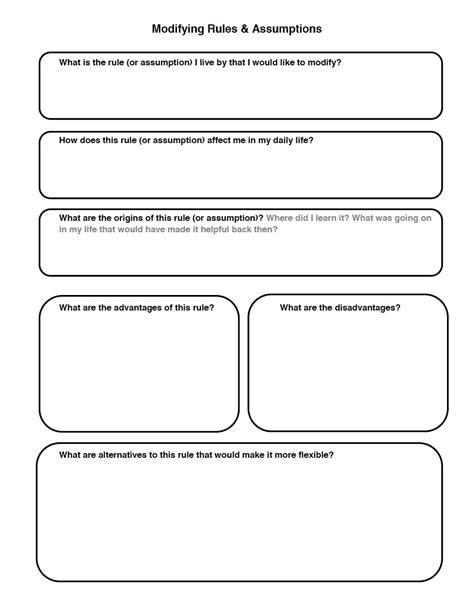 Cognitive Worksheets For Adults Pdf How To Challenge Cognitive