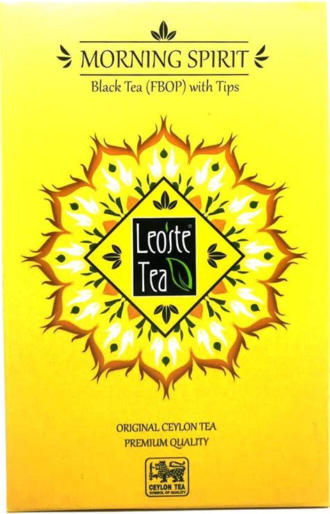Утренний Дух, цейлонский черный чай Байховый с Типсами, Leoste Tea ...