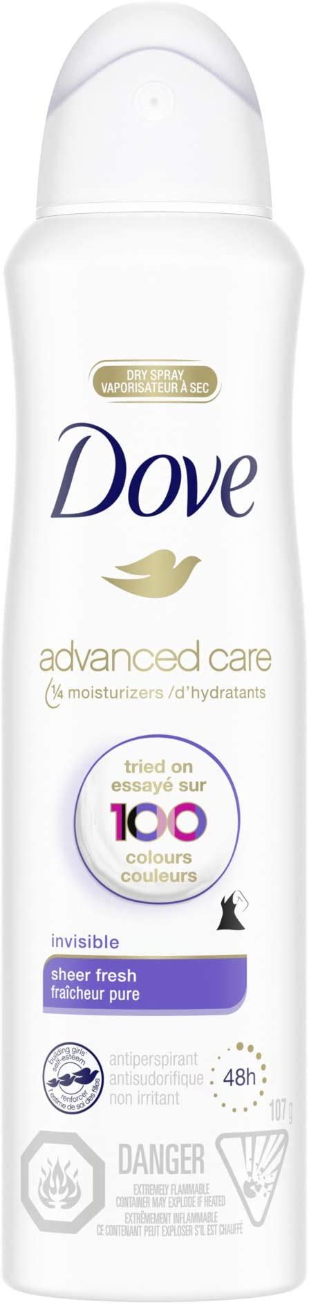 Dove Invisible Dry Spray Antiperspirant For Sweat Protection Sheer