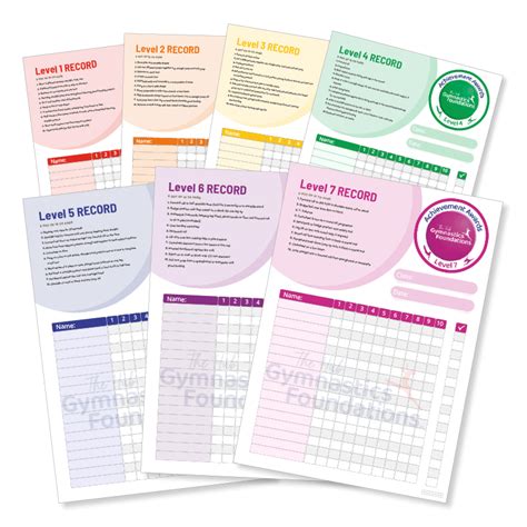 A4 General Awards Skills Tick sheet (Hard copy 5 x 7 levels - 35 sheets ...