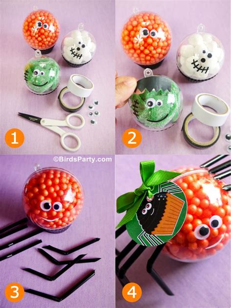 Halloween Kids Crafts | DIY Little Monster Candy Baubles | Halloween crafts, Halloween crafts ...