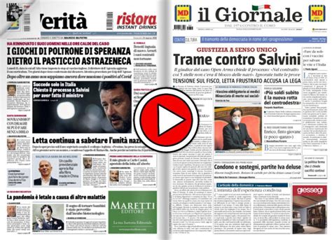 La Rassegna Stampa Sfogliabile Del Marzo Prime Pagine In Pdf