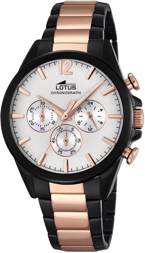 Lotus Reloj de Hombre de Cuarzo con cronógrafo Esfera Blanca y Dos