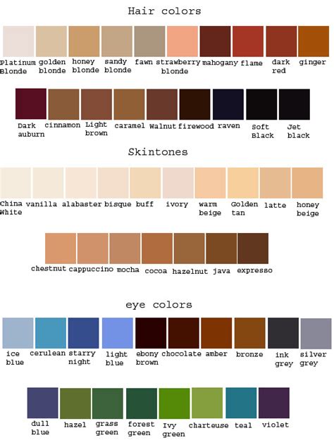 Color Reference By Applestruddles On Deviantart