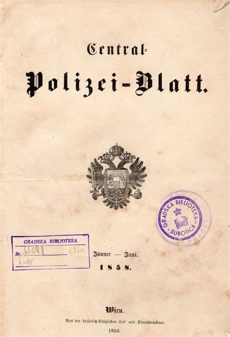 Central Polizei Blatt Jahrgang Schloss Tirol