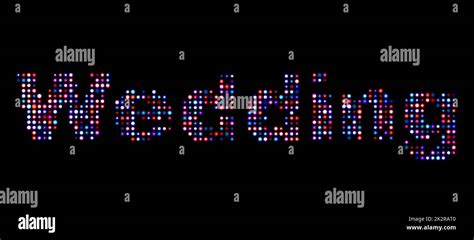 Wedding led text Stock Photo - Alamy