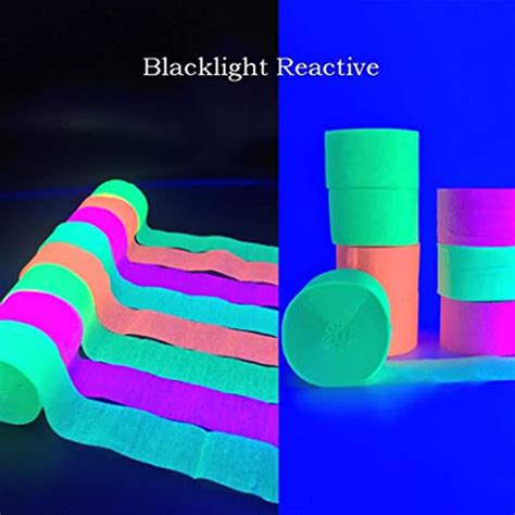 8pcs Glow In The Dark Streamers Blacklight Party S Vicedeal