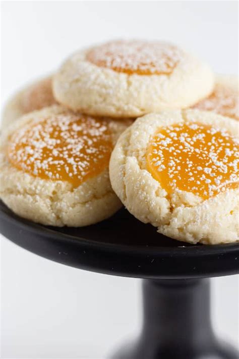 Easy Lemon Curd Thumbprint Cookies Recipe With A Cake Mix Practically