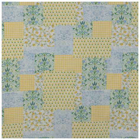 Yellow And Blue Patchwork Cotton Calico Fabric Hobby Lobby 2469286