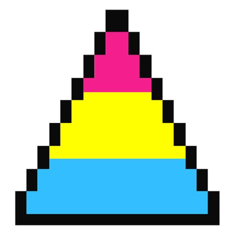 Design Png E Svg De Píxel De Listra Triangular Pansexual Plano Para Camisetas