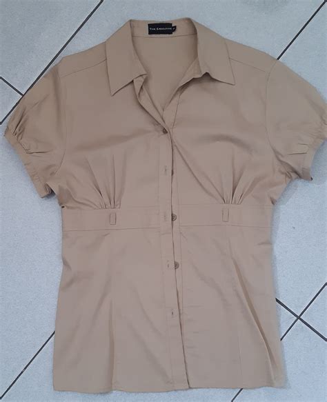 Baju Kerja Wanita The Executive Coklat Krem XL Loak In