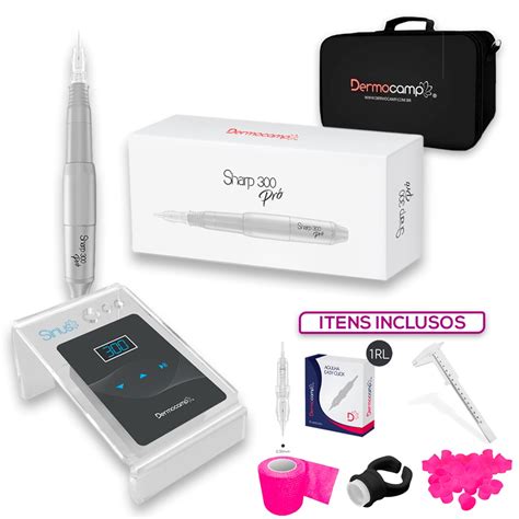 Kit Derm Grafo Sharp Pro Micropigmenta O Controle Sirius Dark