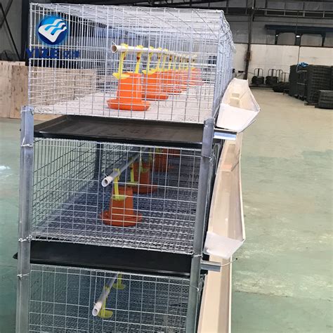 Hot Dipped Galvanized Battery Broiler Chicken Cage Automatic H Type