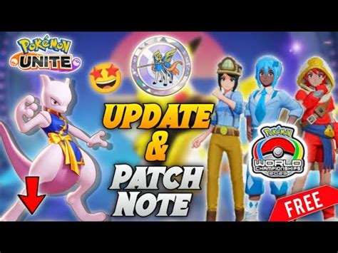 WCS Event Rewards Mewtwo Patch Note Pokemon Unite New Holowears