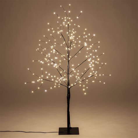 Black Fairy Light Tree Warm White LED Lights Yard Envy