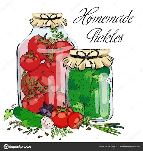 Home Made Preparations Pickles Preservation Glass Jars Tomatoes