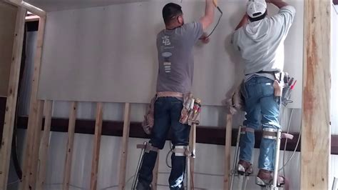 How To Hang 4800 Square Feet Of Drywall Sheetrock In 8 Hours Youtube