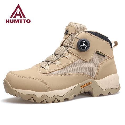 HUMTTO Zapatos De Cuero Impermeables Para Hombre Botas De Senderismo De