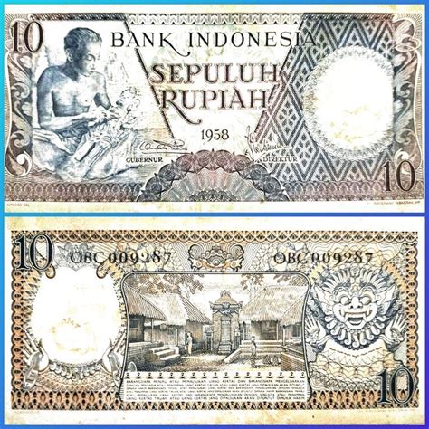 Uang Kertas Seri Pekerja Pecahan Rupiah Tahun Gambar Depan