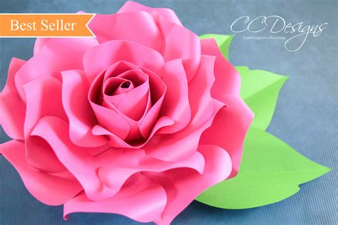 Giant Paper Rose Template Printable - Printable Templates