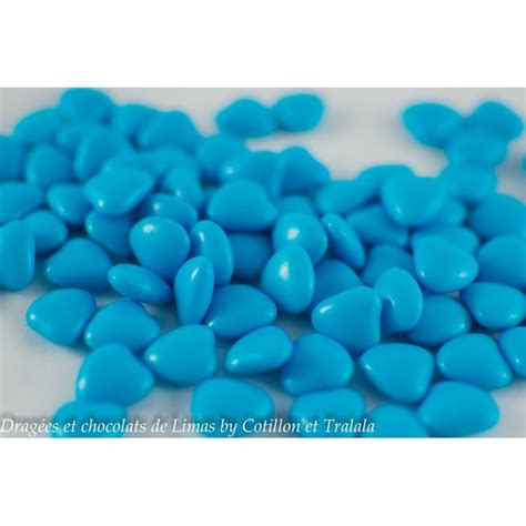 Dragées MINI COEUR Bleu turquoise 1KG Dragées Chocolats de Limas