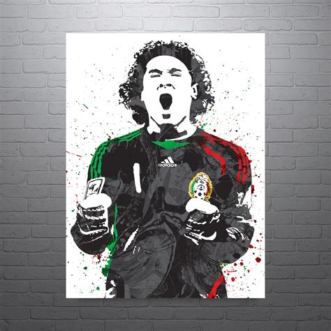 Guillermo Ochoa Mexico Soccer Poster Man Cave Sports Art Etsy