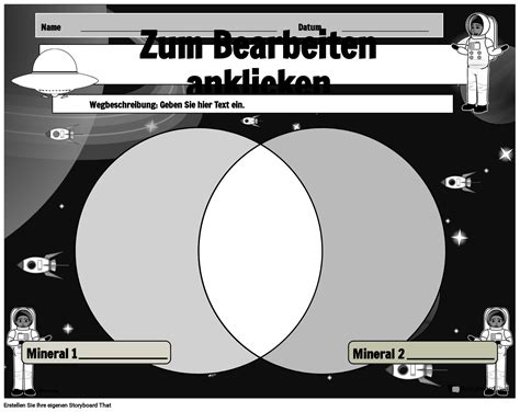 Arbeitsblatt Mineralien und Eigenschaften zum Thema Planeten Schwarzweiß